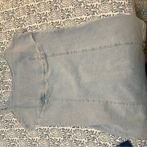 Elegant Light Blue Sleeveless Mini Dress